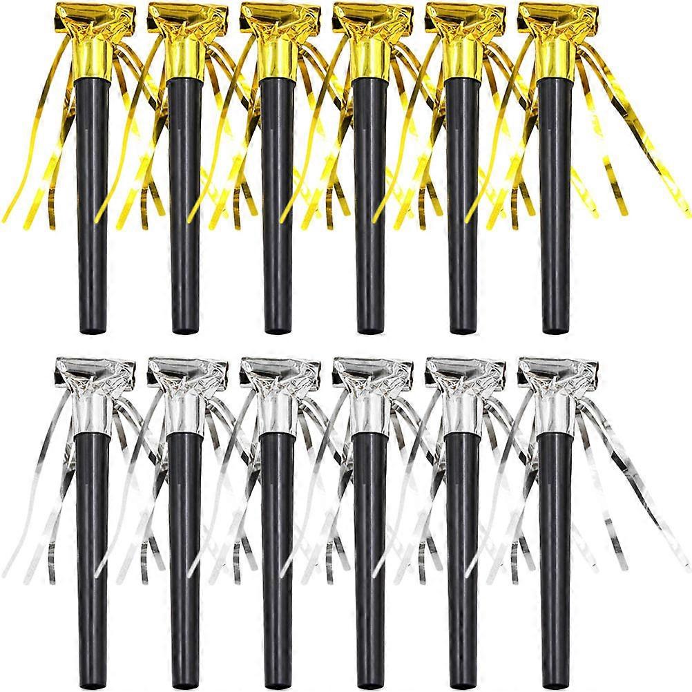 60pcs Funny Party Horns Blowouts Noisemakers with Fringed Design for Birthdays, Weddings, Christmas, and School Events