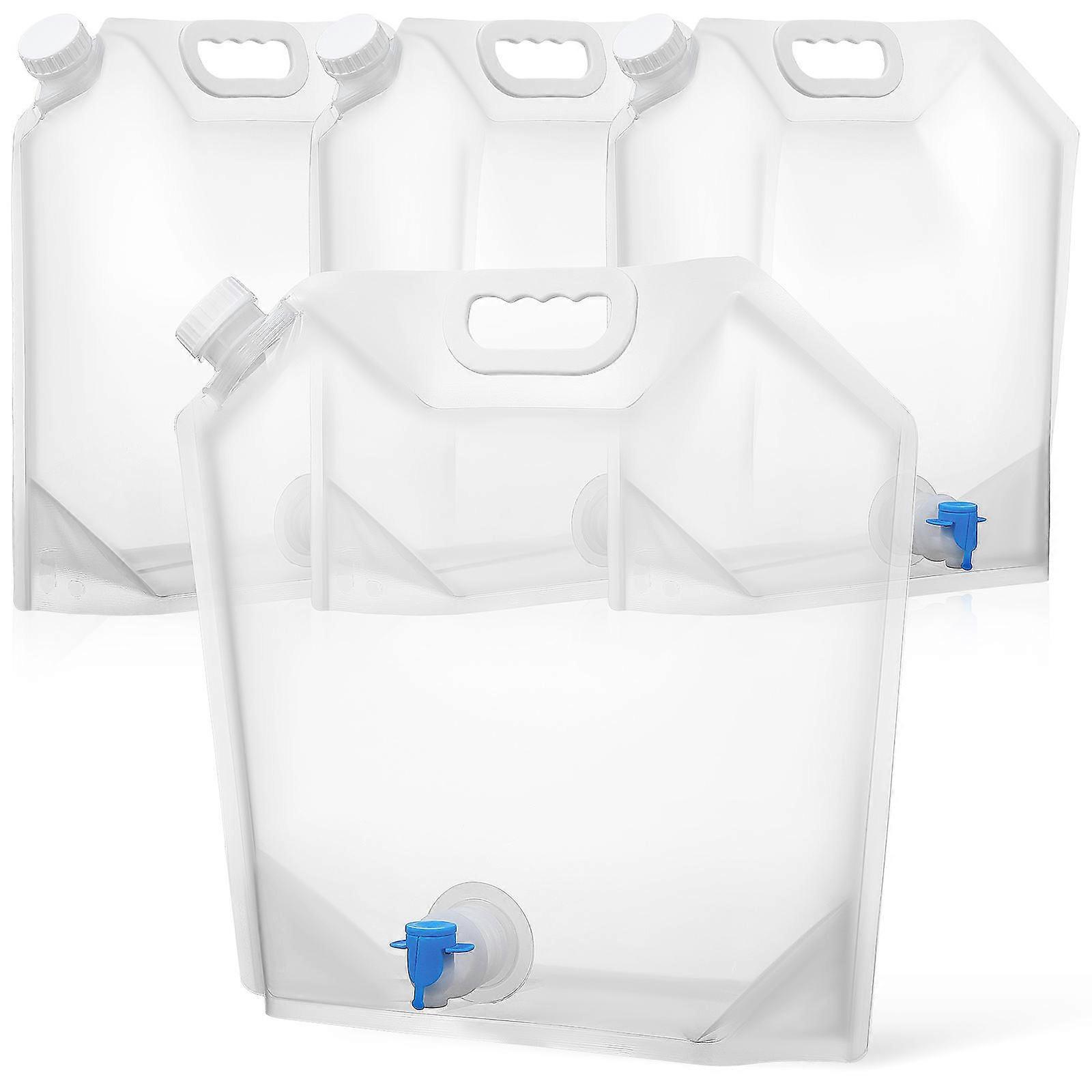 4 Pack Collapsible Water Containers with Spout – Lightweight Jugs for Camping, Hiking, Travel, and Outdoor Use – Ideal for Beverages and Juice