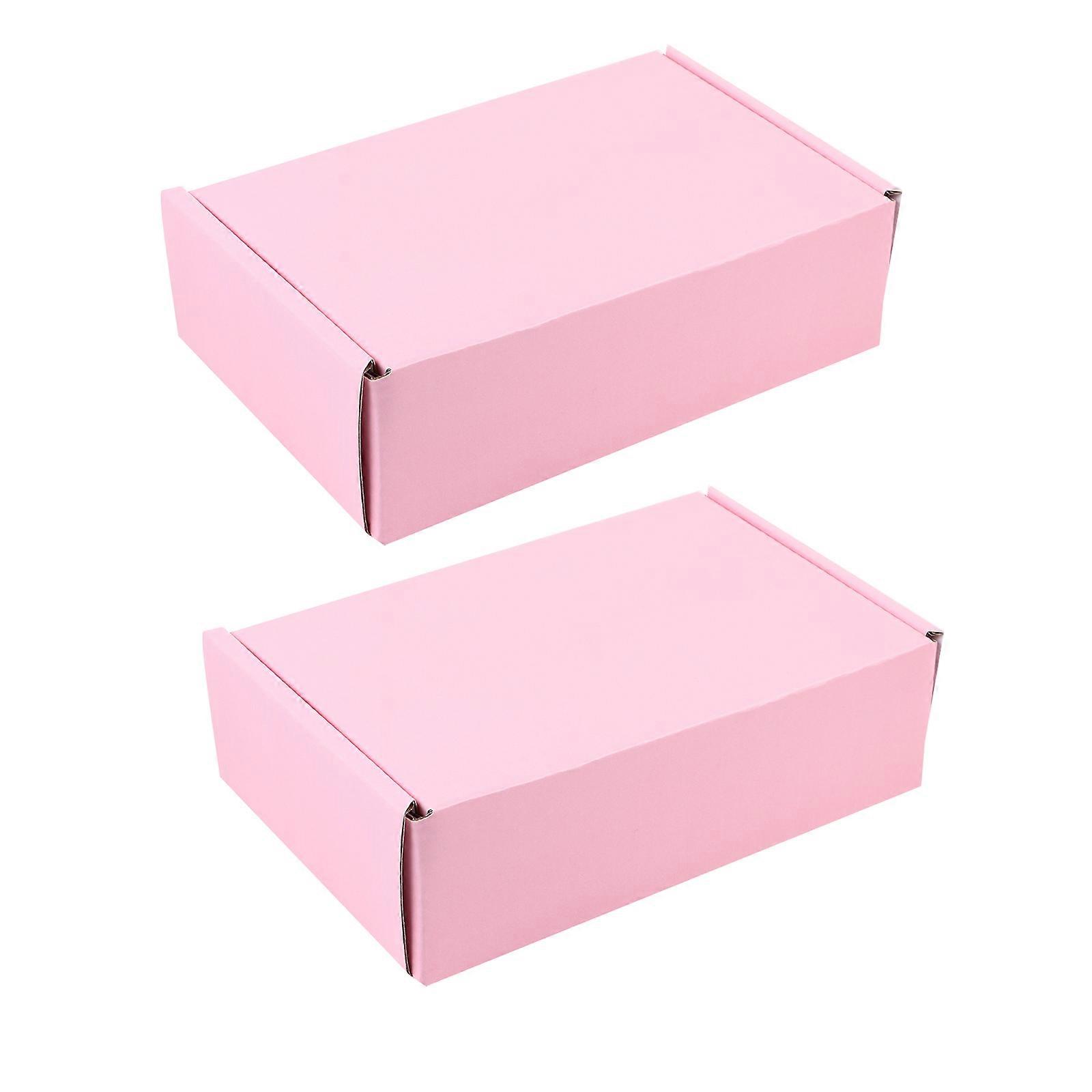 Packaging Box Corrugated Board Boxes Versatile Packaging Resistance Simple Design Pink 40X37.5X0.5CM 1Set