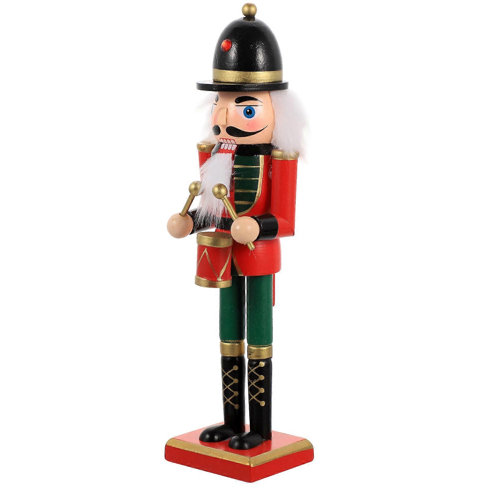 Christmas Wooden Nutcracker Ornament Festive Decorative Soldier Decoration for Home, Office, and Hotel Tabletop Display