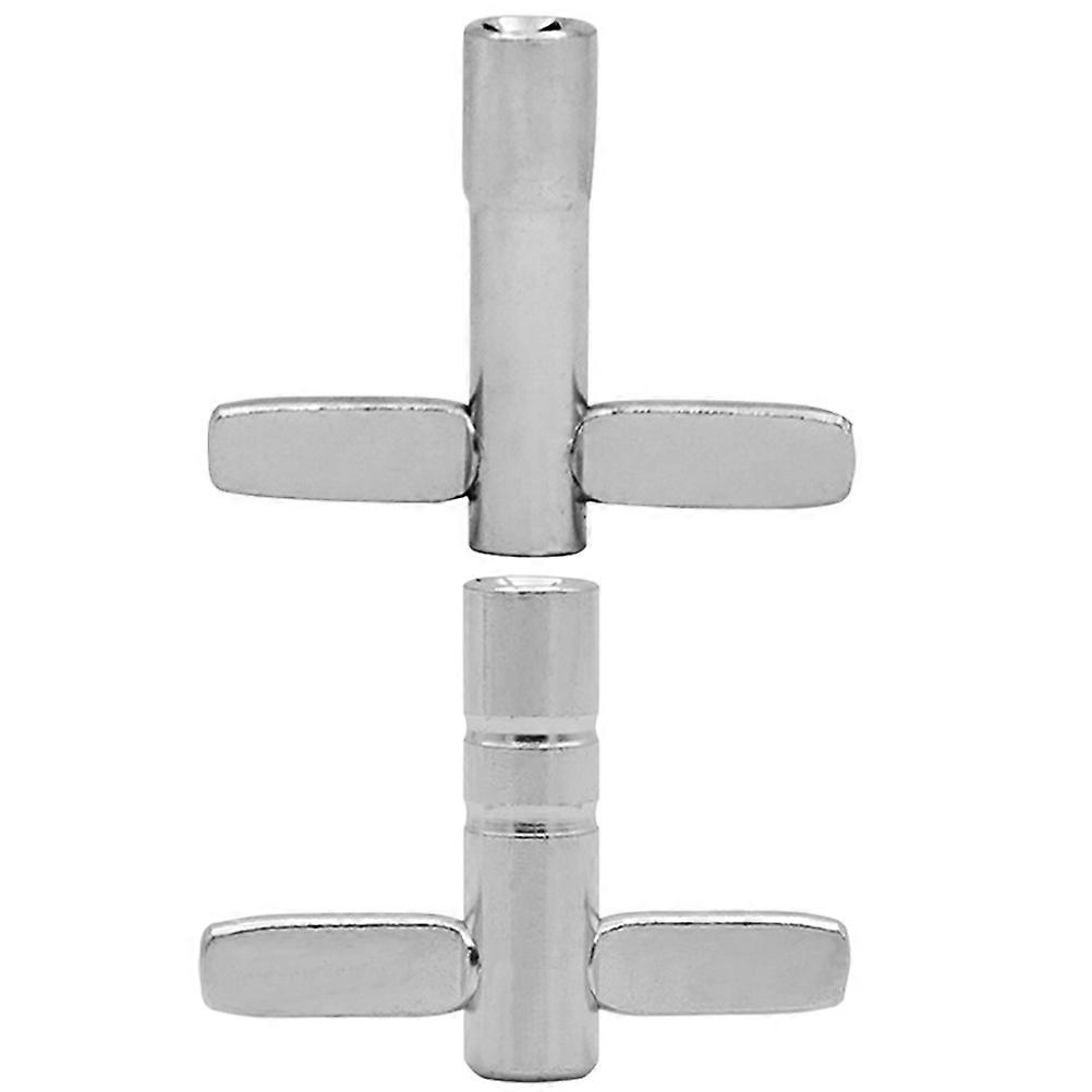 Tuning Key Drum Tuning Tool For Instrument Parts Maintenance T-Shaped Plated Iron 2Pcs