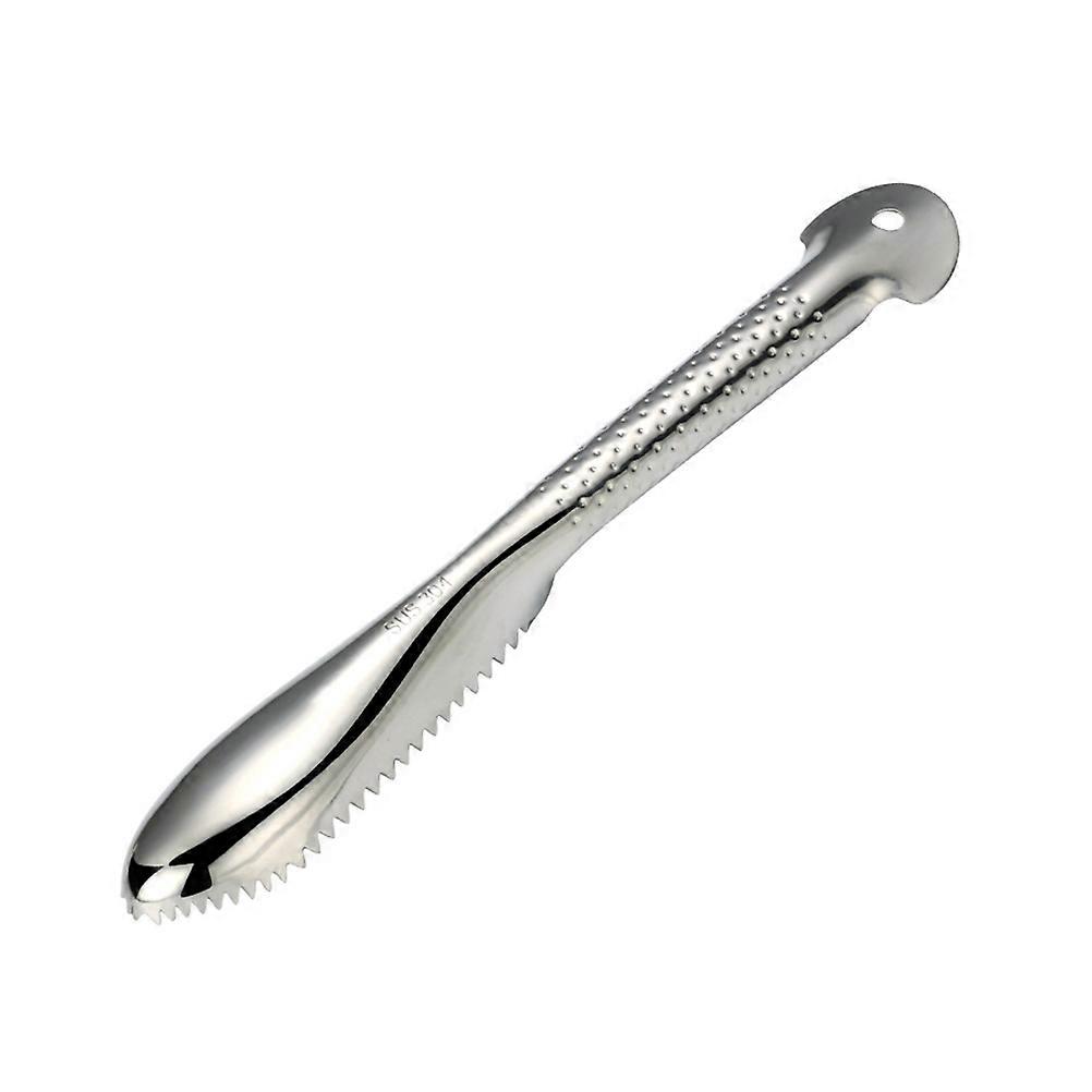 Manual Fish Scraping Aluminum Alloy Scale Removal Tool For Household Kitchen Use 21.2X2X2CM 1Pcs