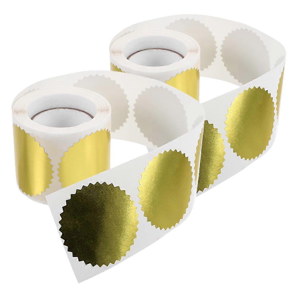 Creative Diploma Medal Stickers, Embossed Foil Certificate Seals for Awards, Graduations, and Certificates – Self Adhesive Decorative Labels (2 Rolls)