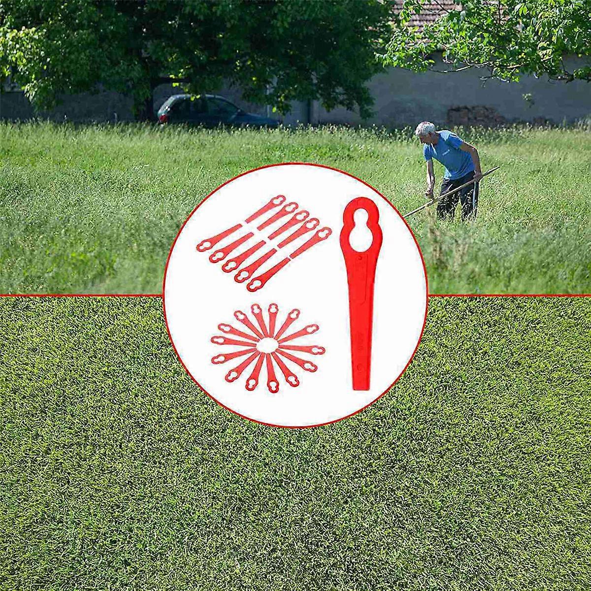 320 Pcs 8.3CM Plastic Grass Trimmer Blade Replacement Blades Lawn Mower Blades for Lawn Mower