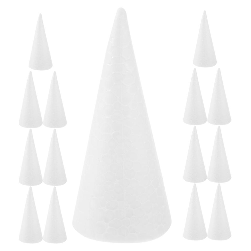Diy Craft Projects Foam Cone Simple White Cone Shape For Holiday Celebrations 14.50X7.00X7.00cm 20Pcs