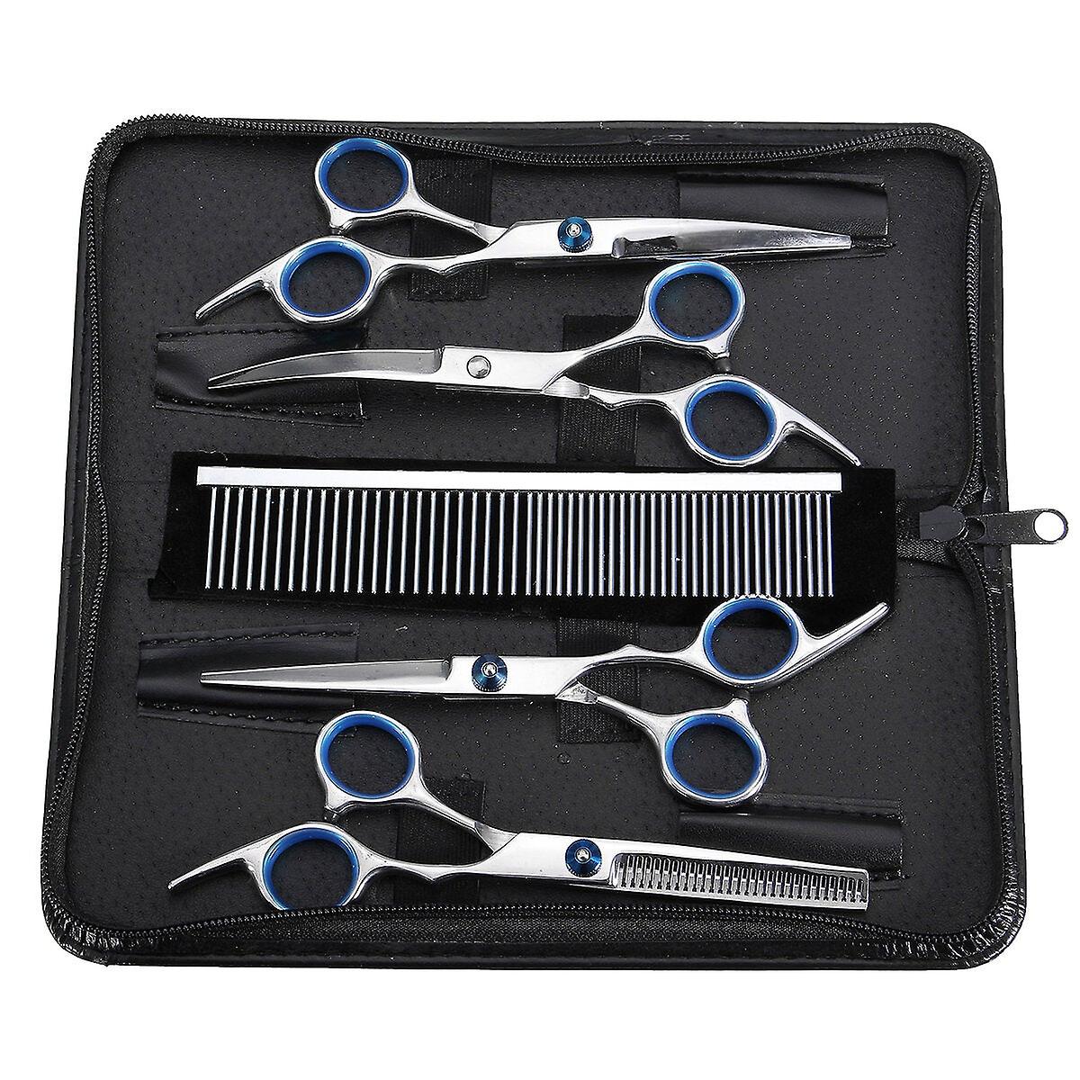 7Pcs/lot Dog Cat Grooming Scissors Set Hair Trimmer