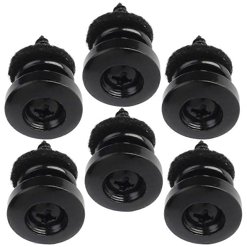 6pcs Guitar Strap Locks for Acoustic, Electric, Classical, Bass, and Ukulele – Smooth Rounded Edges, Easy Installation