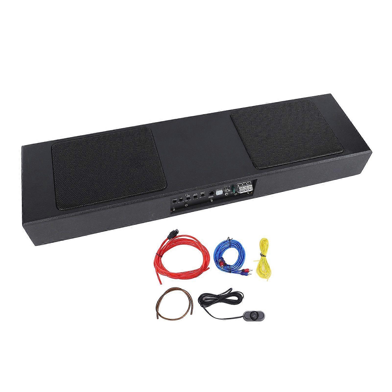 800W Car Subwoofer Slim Under Seat Active Powered Subwoofer High Low Level Input Car Truck Sound Sub with Built in Amp 6x9 Inch MK58362