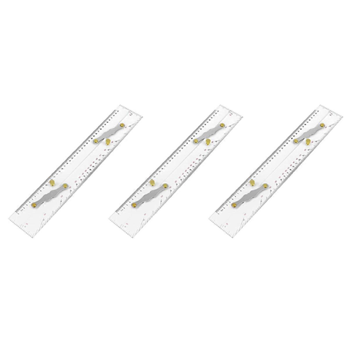 3X Marine Parallel Ruler Clear Scales, Mapping Points to Pull Parallel Ruler 450MM, Nautical Charts