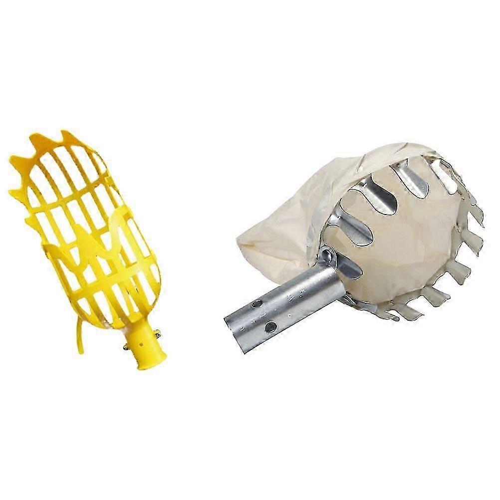 2 PCS Fruit Picker Basket Orange Pick Tool Fruit Picking Tool Fruit Picker Harvester Fruit Picking Head