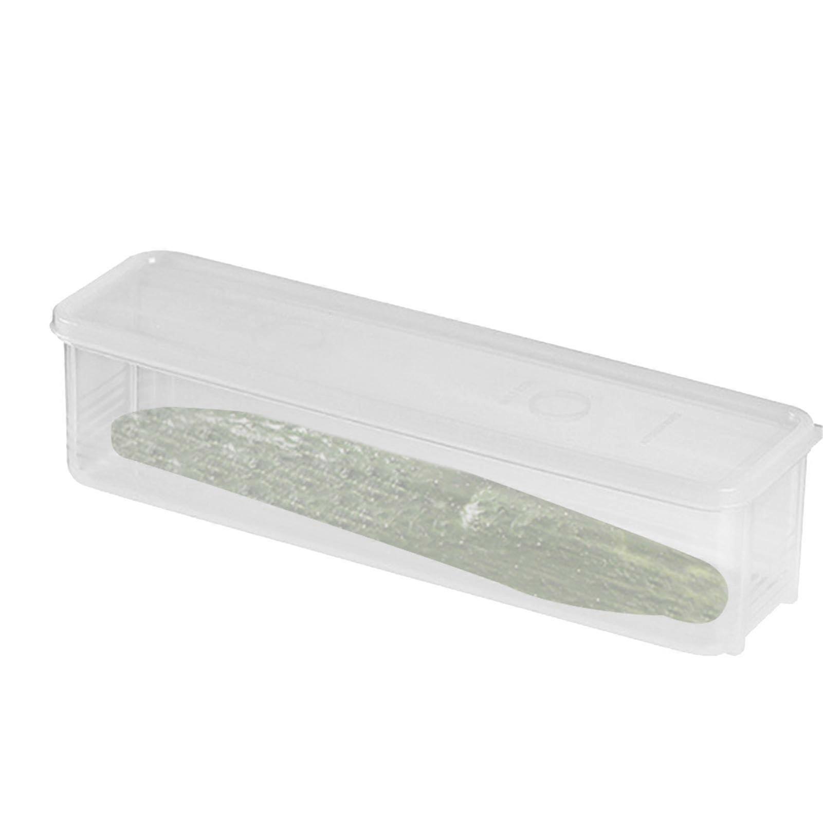 Pasta storage container, rectangular transparent spaghetti organizer, airtight kitchen container