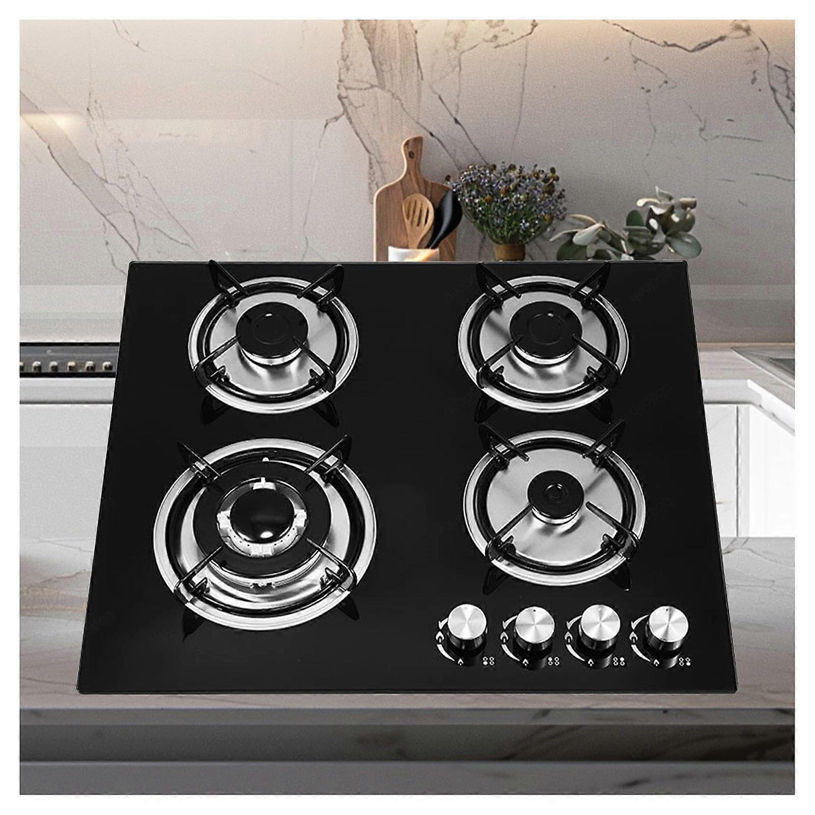 Gas hob with automatic flame protection, gas hob, builtin or freestanding gas cooker.
