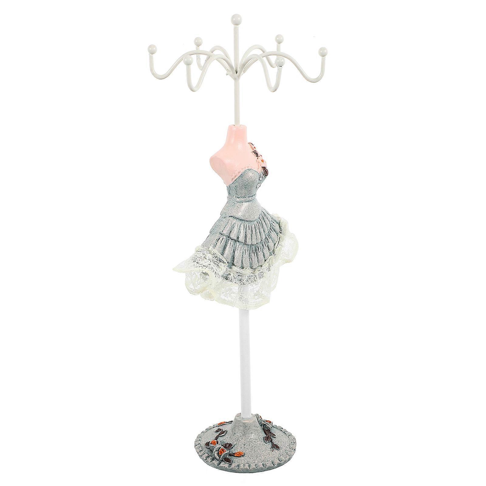 Ohrring Display Rack für den Verkauf von Schmuck Display Halter Minimalistisches Store Display Kiefer Grün Stoff 1Pack