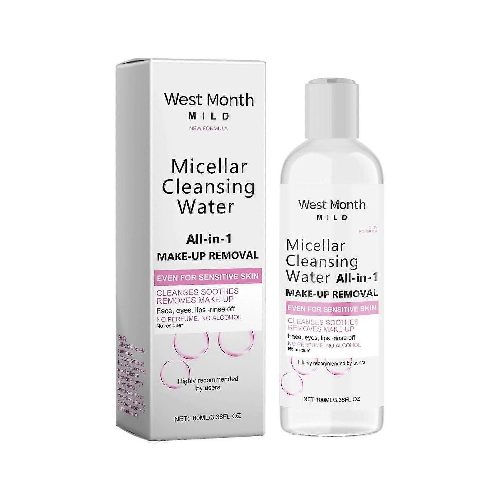 Micellar Cleansing Water, Moisturizing Cleanser and Makeup Remover for Sensitive Skin, Face Makeup Dissolving, Softening, Gentle Cleansing, Cleansing