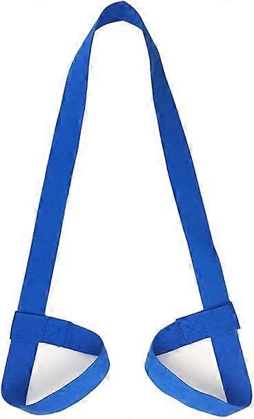 Yoga mat strap with adjustable loops to fit all mat sizes blue(mat not included)