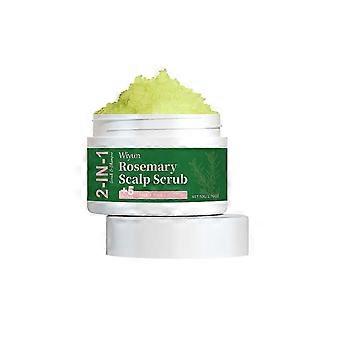 2-in-1 Scalp Scrub & Shampoo - Rosemary Sea Salt, AHA & BHA Scalp Exfoliator - Hair Scrub Pre Shampoo Anti-Dandruff, Itchy Flaky Relief - Sulfate & Si