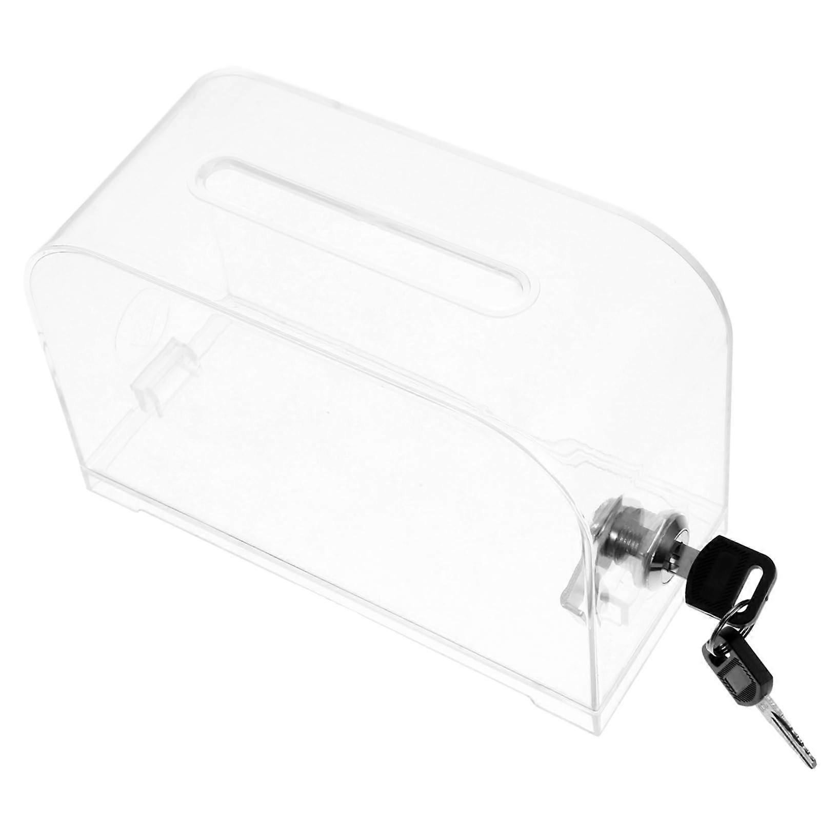 Pack of 2 Business Card Boxes Fundraising Charity Kit Donation Boxes with Transparent Window Mailbox Letter Container Acrylic Transparent