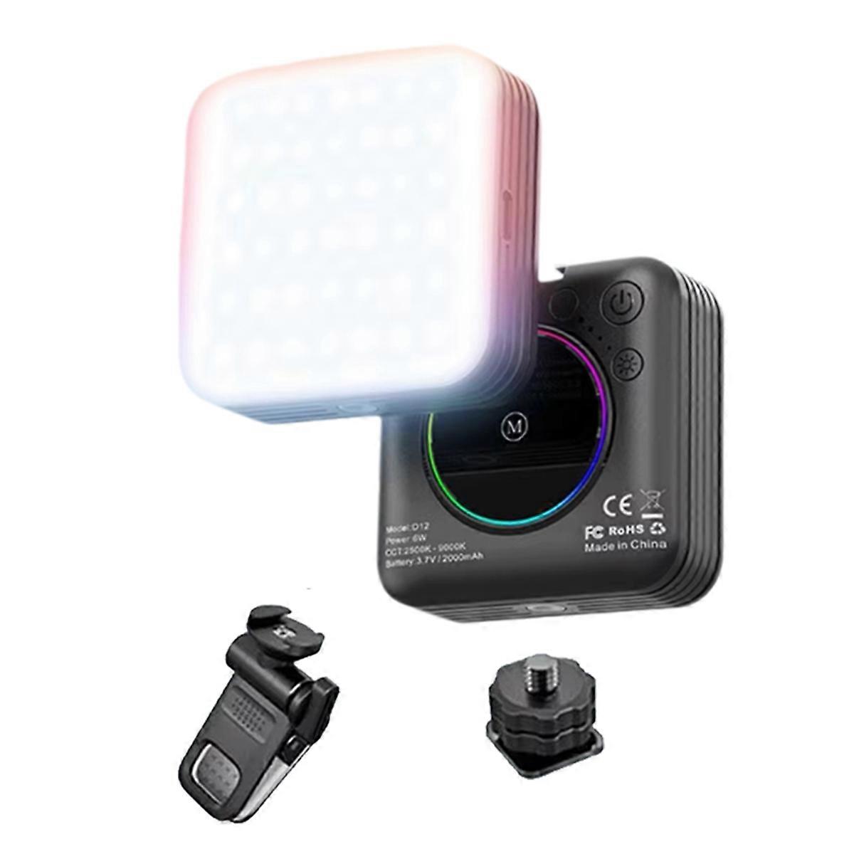 Mini Pocket RGB Fill Light Portable Photography LED Video Light,B