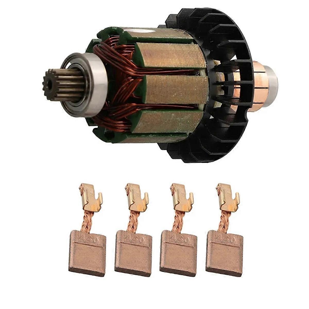 1set Armature with 4pc Carbon Brush for DDF482 DHP482 Tools 619380-9 619583-5 Armature with 194427-5