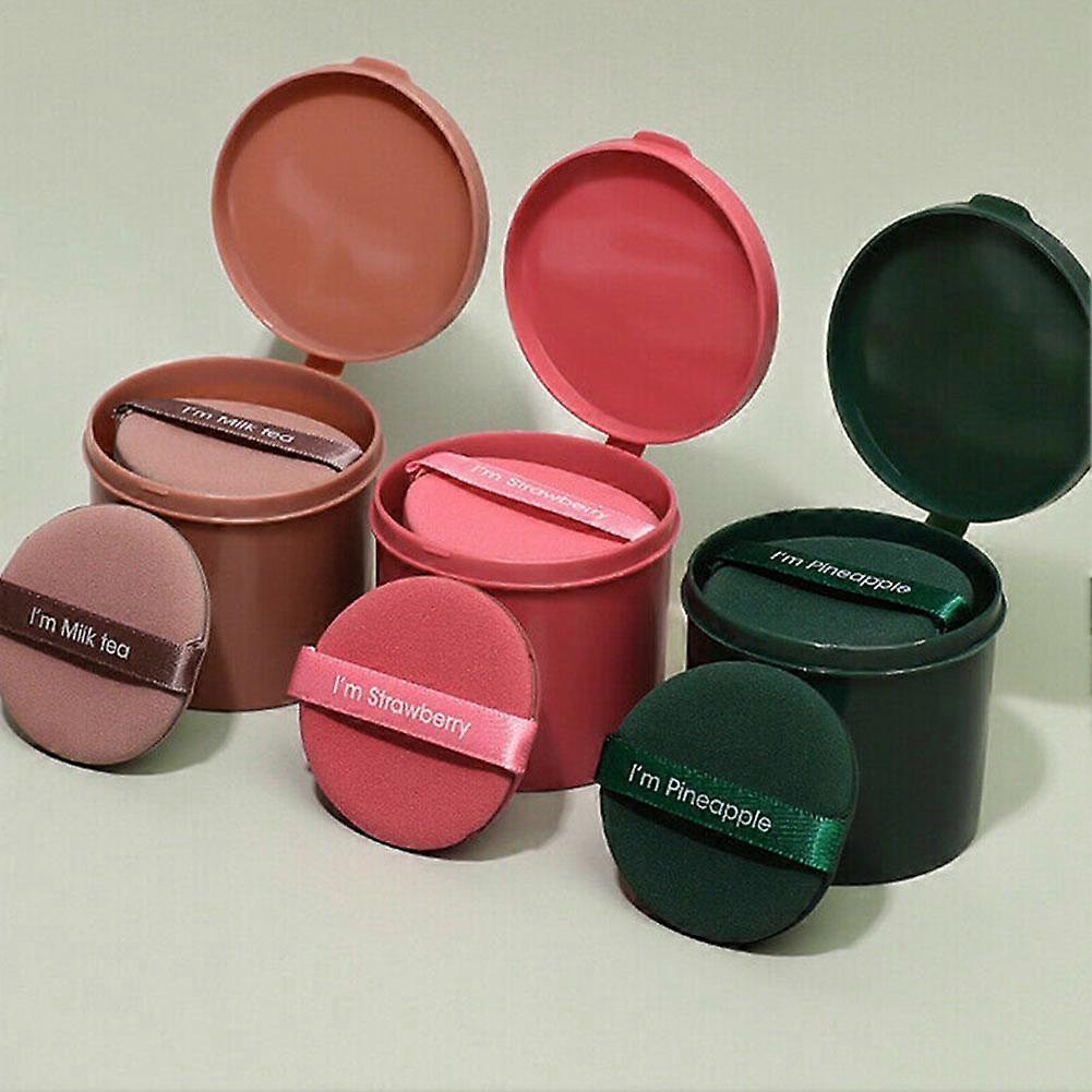 7 pieces in box, coffee round (K)$ Air cushion powder puff, non-latex, wet and dry BB cream round sponge puff, 3 pieces per box, 7 pieces per box