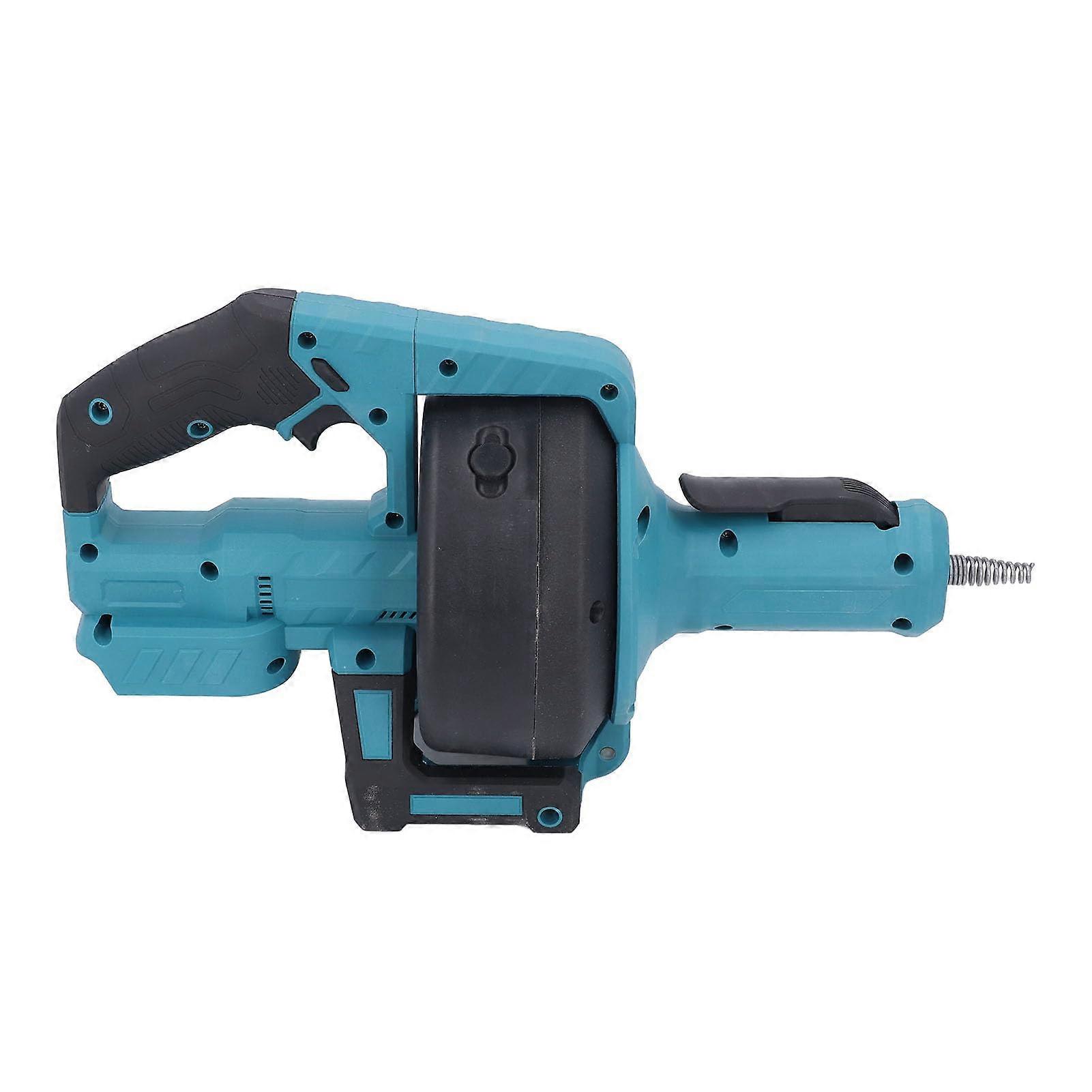 Cordless Electric Drain Holder Cleaning Removes Clogs with LED Light for Sewer Pipe and Sanitary Lines Suitable for 3/4 Inch Pipes (BLUE)