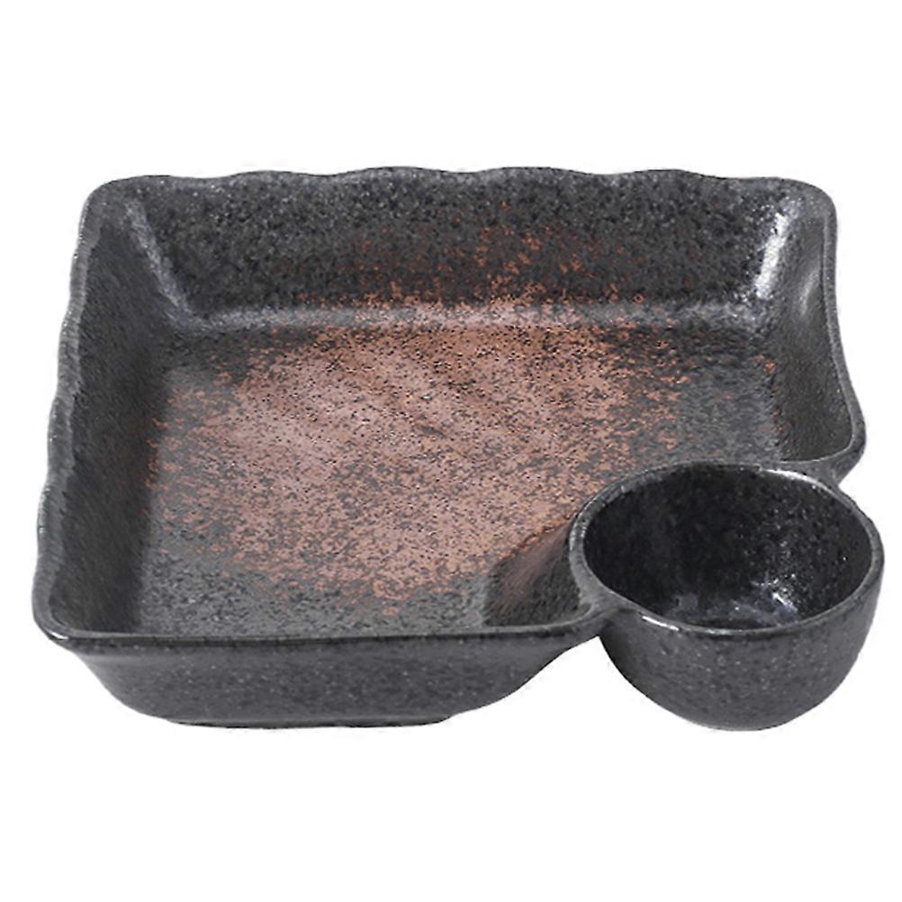 Japanese Sauce Bowls Ceramic Storage Round Shape 18.7x17.5x3.9cm 1Pcs