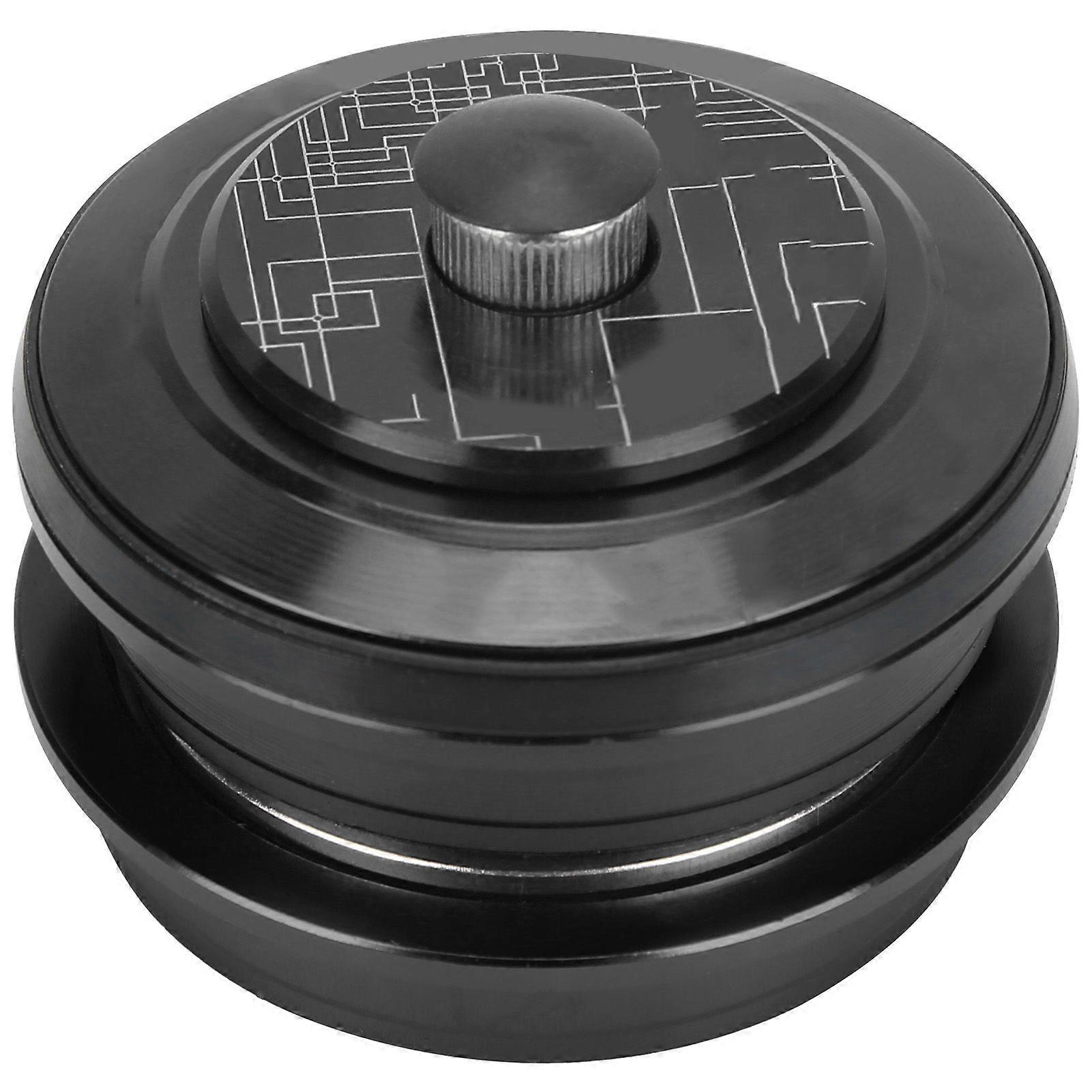 Mountain Bike Front Fork Headset 44mm Threadless Aluminum Alloy Headset ReplacementBlack YMQX)