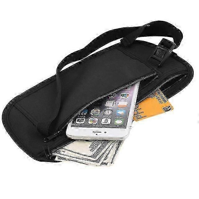 パスポートマネーベルトバッグ隠しセキュリティウォレット用の目に見えないトラベルウエストパックポーチ