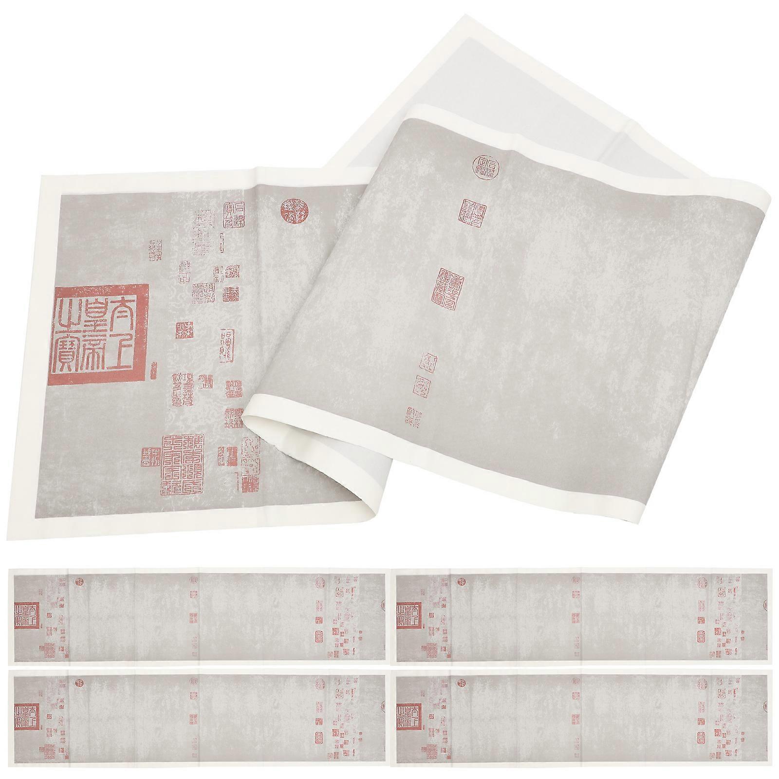 Convenient Calligraphy Paper Vintage Style For Painting Beginners 0.01X48X180CM 5 Sheets