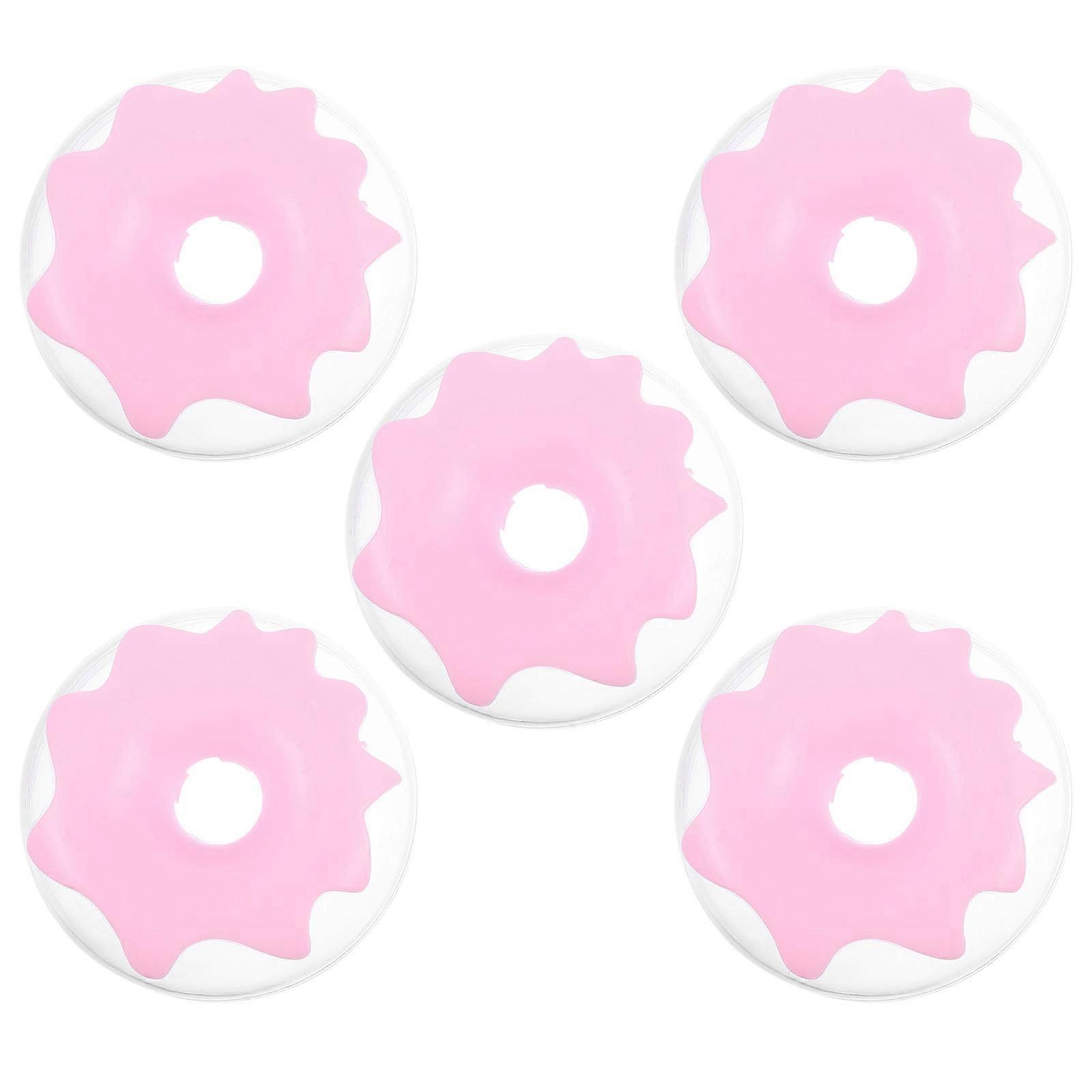 Donut Shaped Candy Storage Box Pink Color Party Decoration 5Pcs