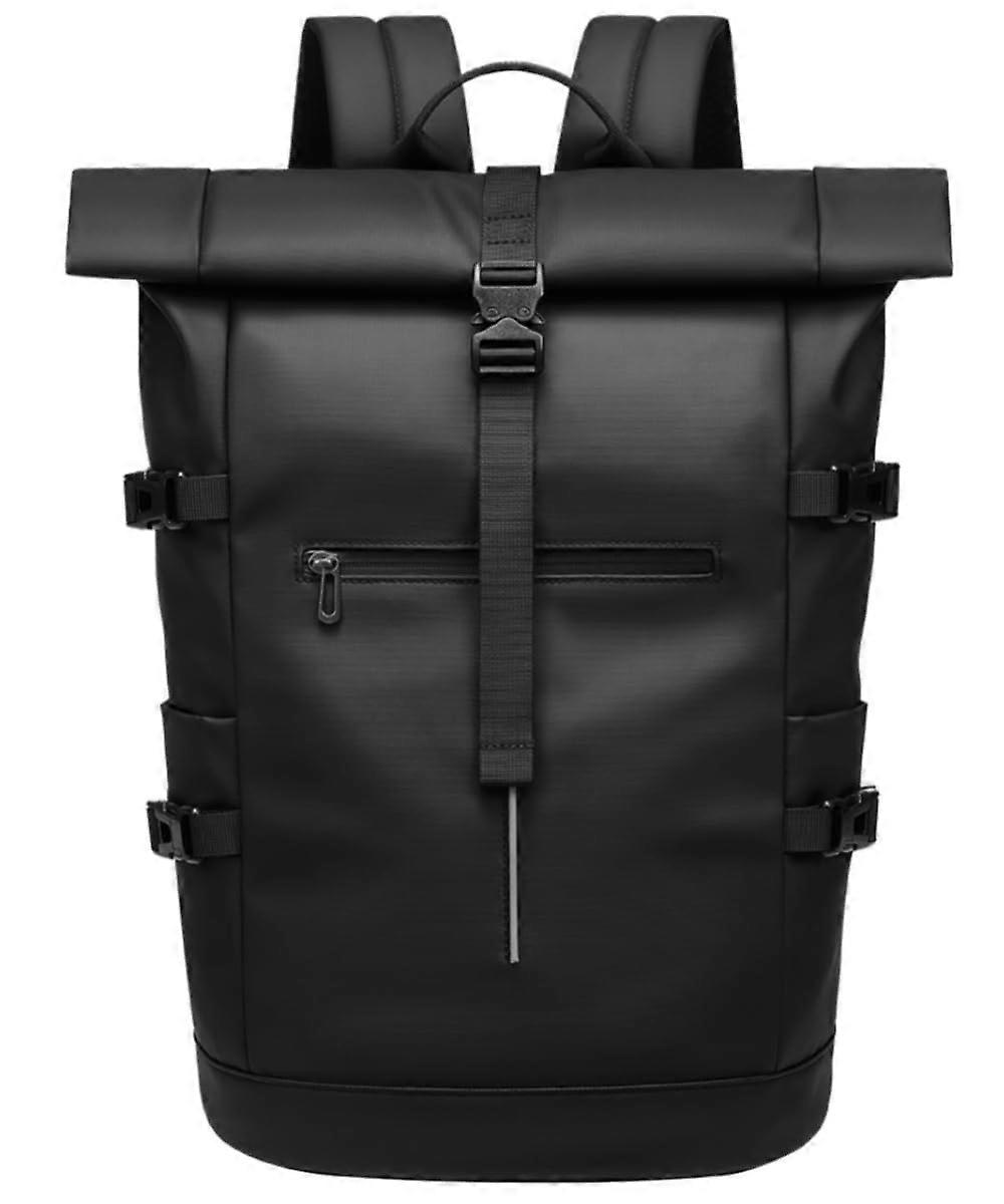 Rolltop Backpack Waterproof Laptop Backpack 15.6 Inch AntiTheft Lightweight Bicycle Backpack School Black