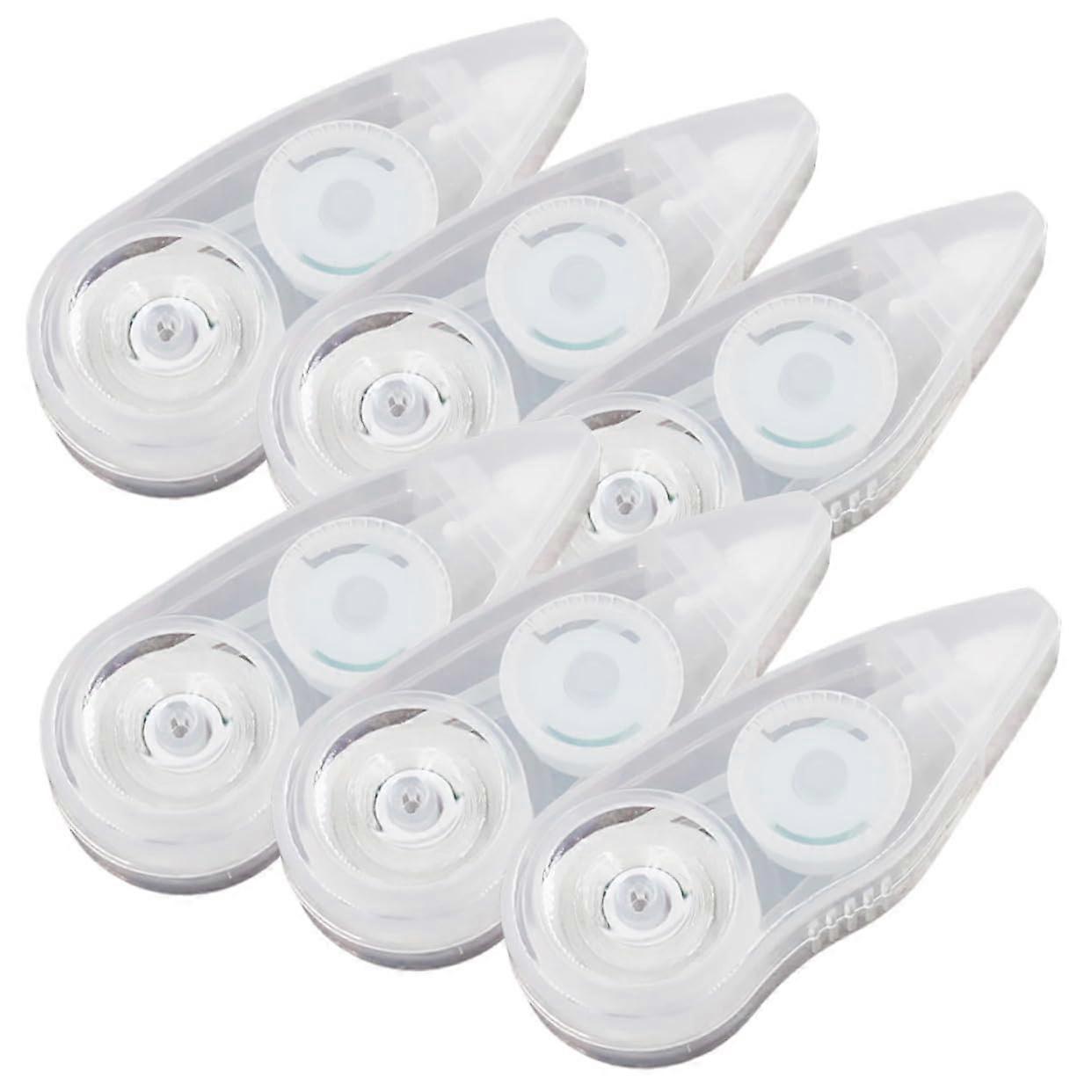 Correction Tape 6-Pack, Correction Pen Set, Korrekturstift, White Resin Tape, School Supplies for College and Students