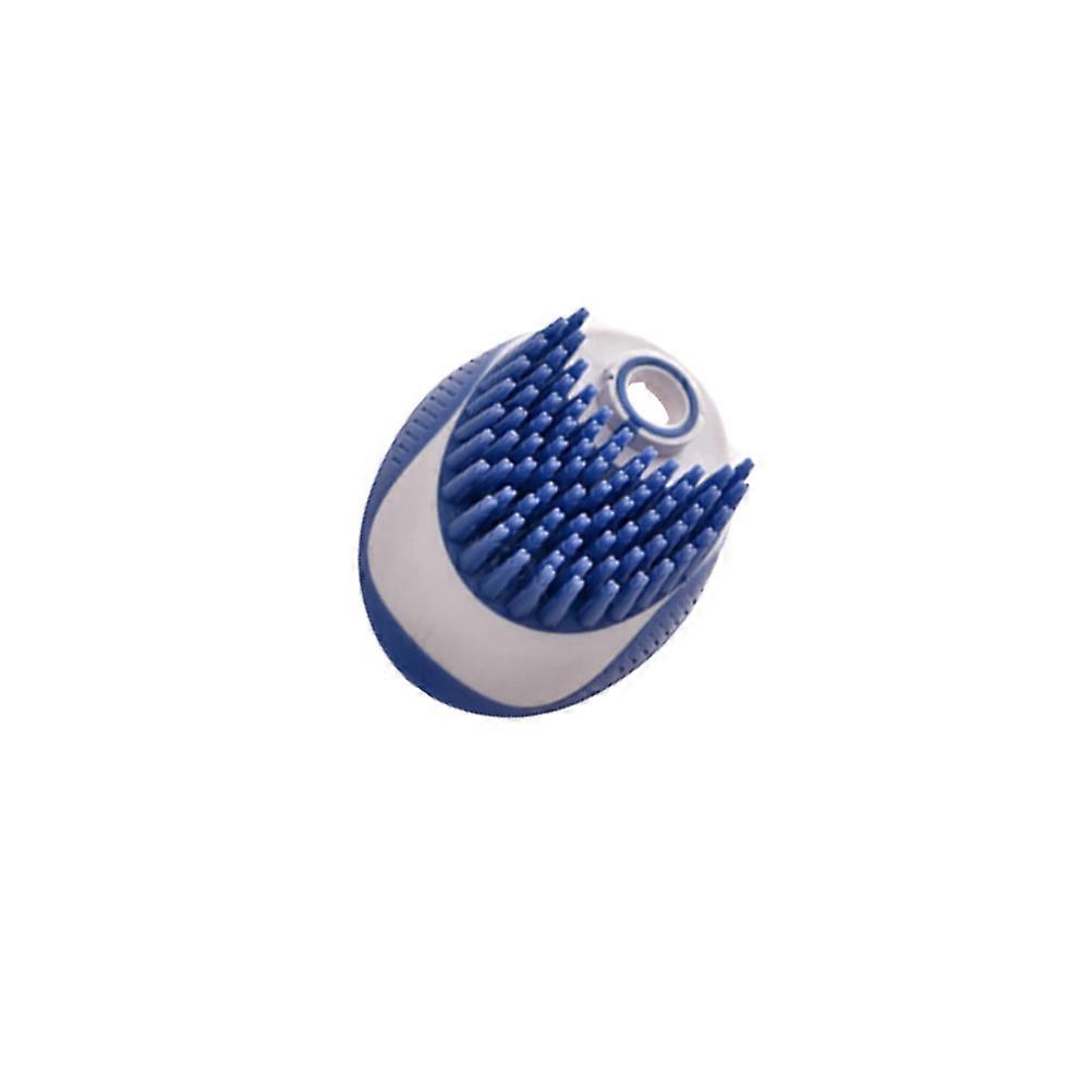 Pet Massage Bath Brush Dog Cat Bathing 11.5*7.5cm Blue Shampoo Dispensing 1Pc