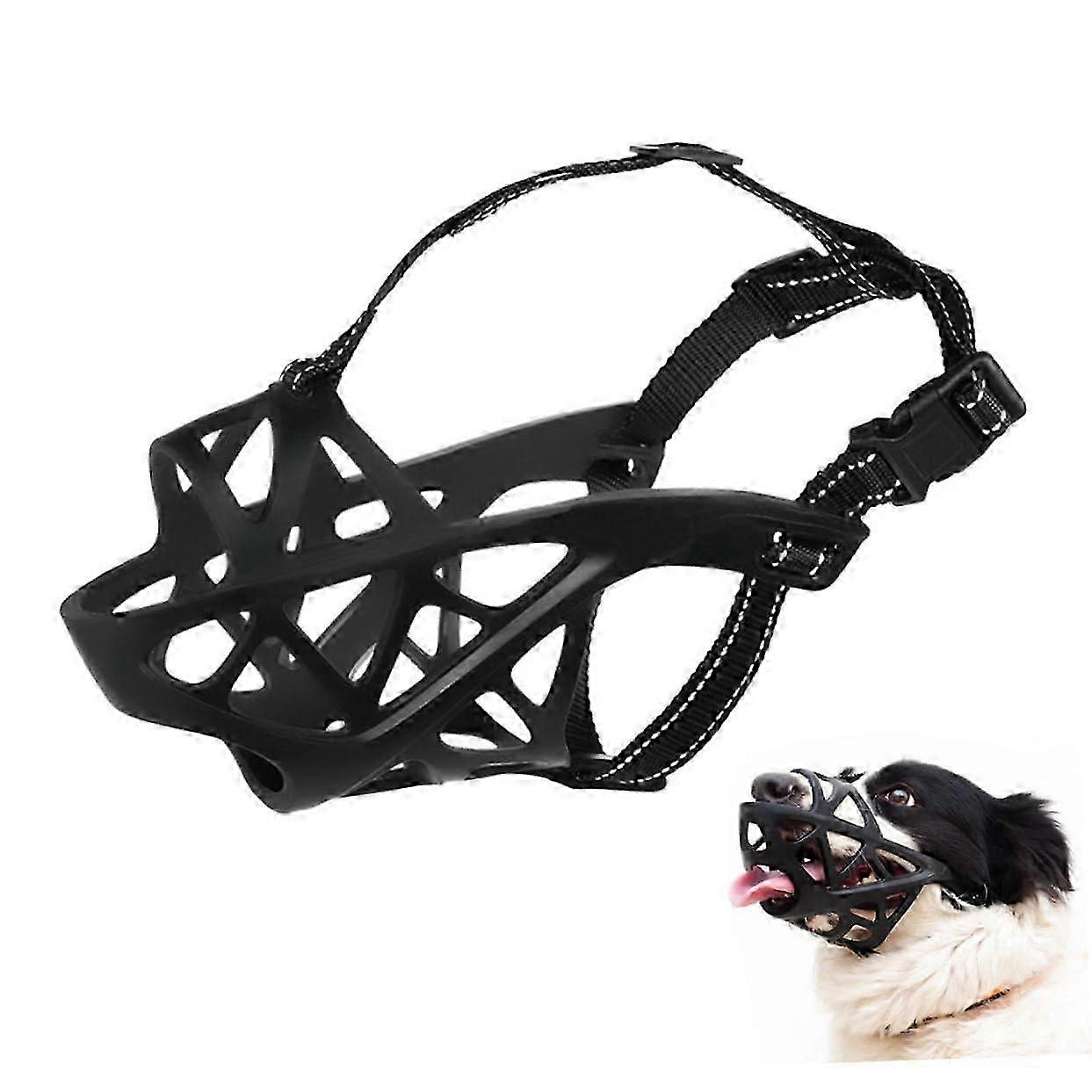 2025 Adjustable waterproof medium dog muzzle with drinking hole for safe protection and biting prevention
