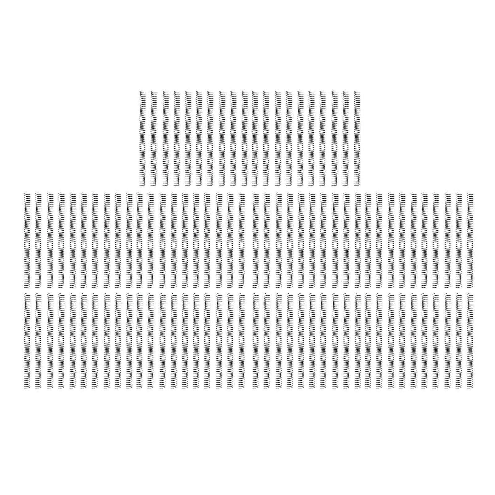100Pcs Metal Spiral Binding Coils 19mm Diameter 48 Teeth 4:1 Pitch 170 Sheet Capacity Binding Spirals for A4 Paper Black