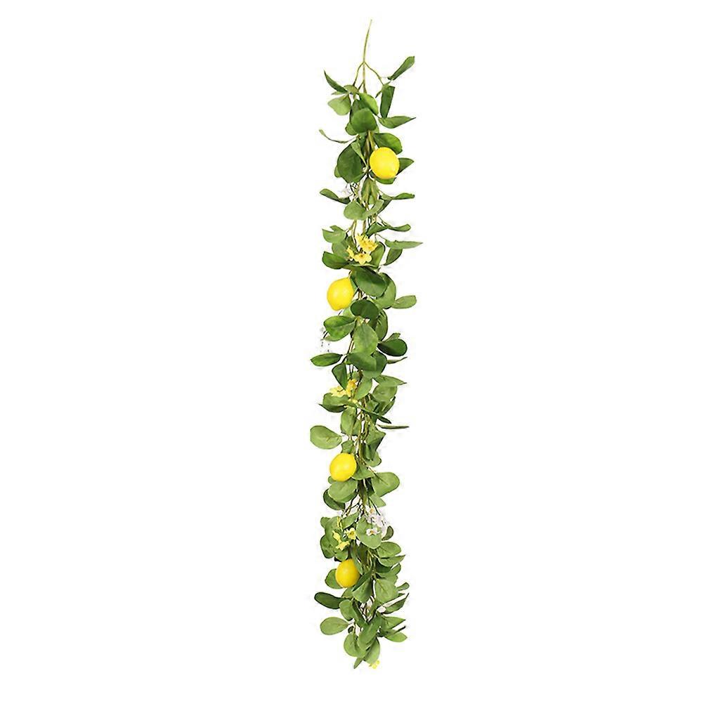 Lemon Rattan Decor Fruit Vine Decoration Indoor and Outdoor Use Synthetic Material 39.4×3.5×3.5in 1 Piece