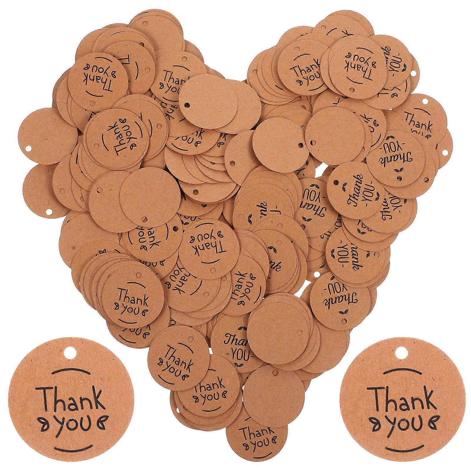 Merchandise Tags Small Round Tags For Labeling 3x3x0.4cm Kraft Paper 200Pcs