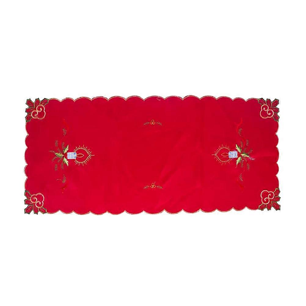 Festive Party Supplies Table Placemat Rectangular Red 85.5 x 38.5 x 0.05 cm Cafe Owners 1Pack