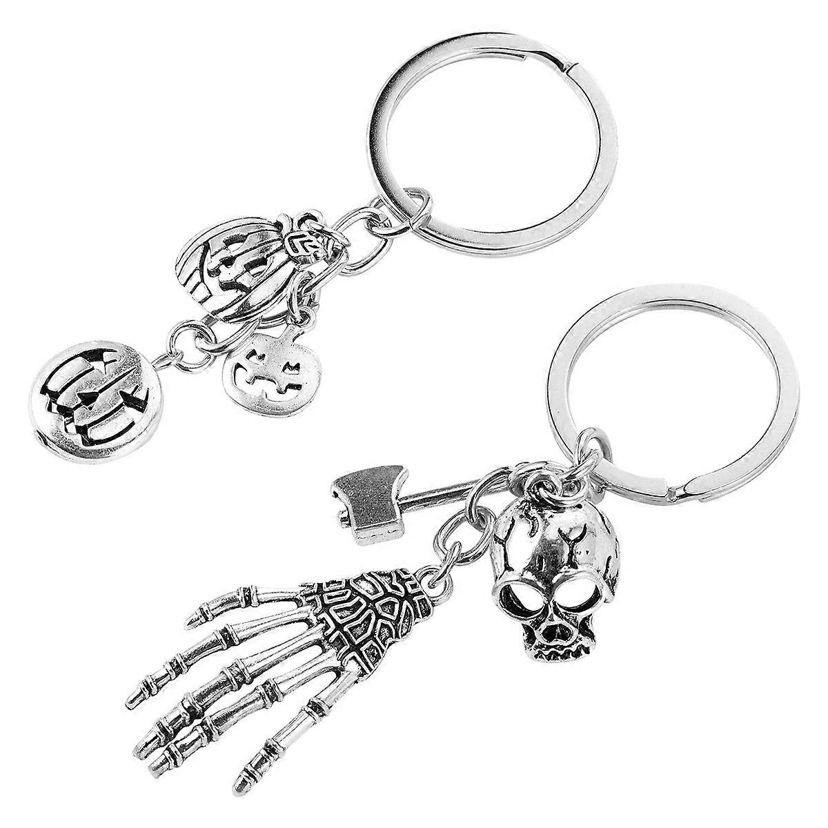 Creative Halloween Themed Key Ring Detail Simple Style 2Pcs