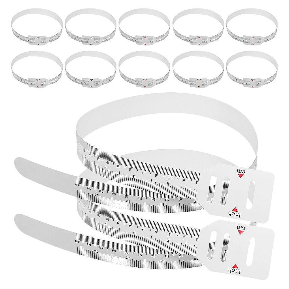 12pcs Plastic Measuring Ruler Tape for Head Waist Circumference Measurement, White