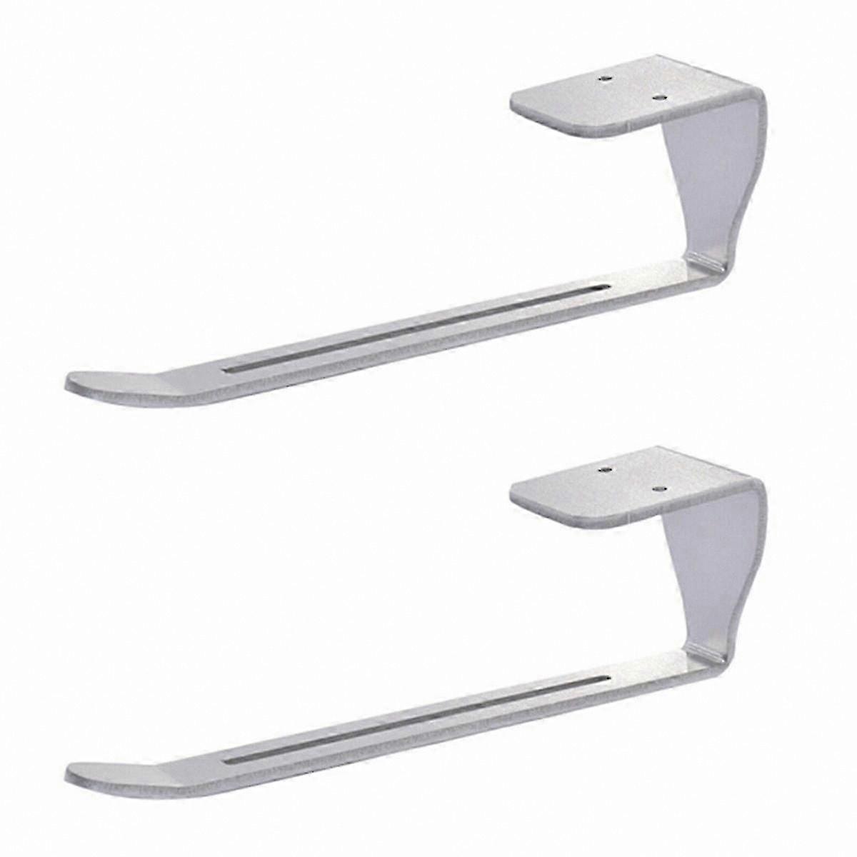 2-Pack Lid Organizer for Cabinets Horizontal Mount Space-Saving Design Holds Multiple Lids Kitchen Storage Silver Tone