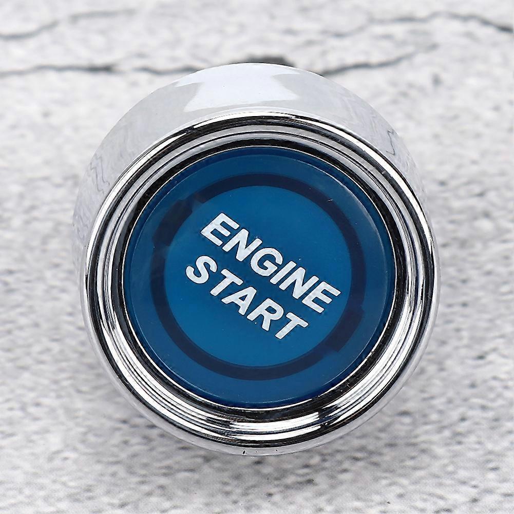 LED Engine Start Switch Ignition Starter Engine Start Stop Button for RVs Racing CarBlue
