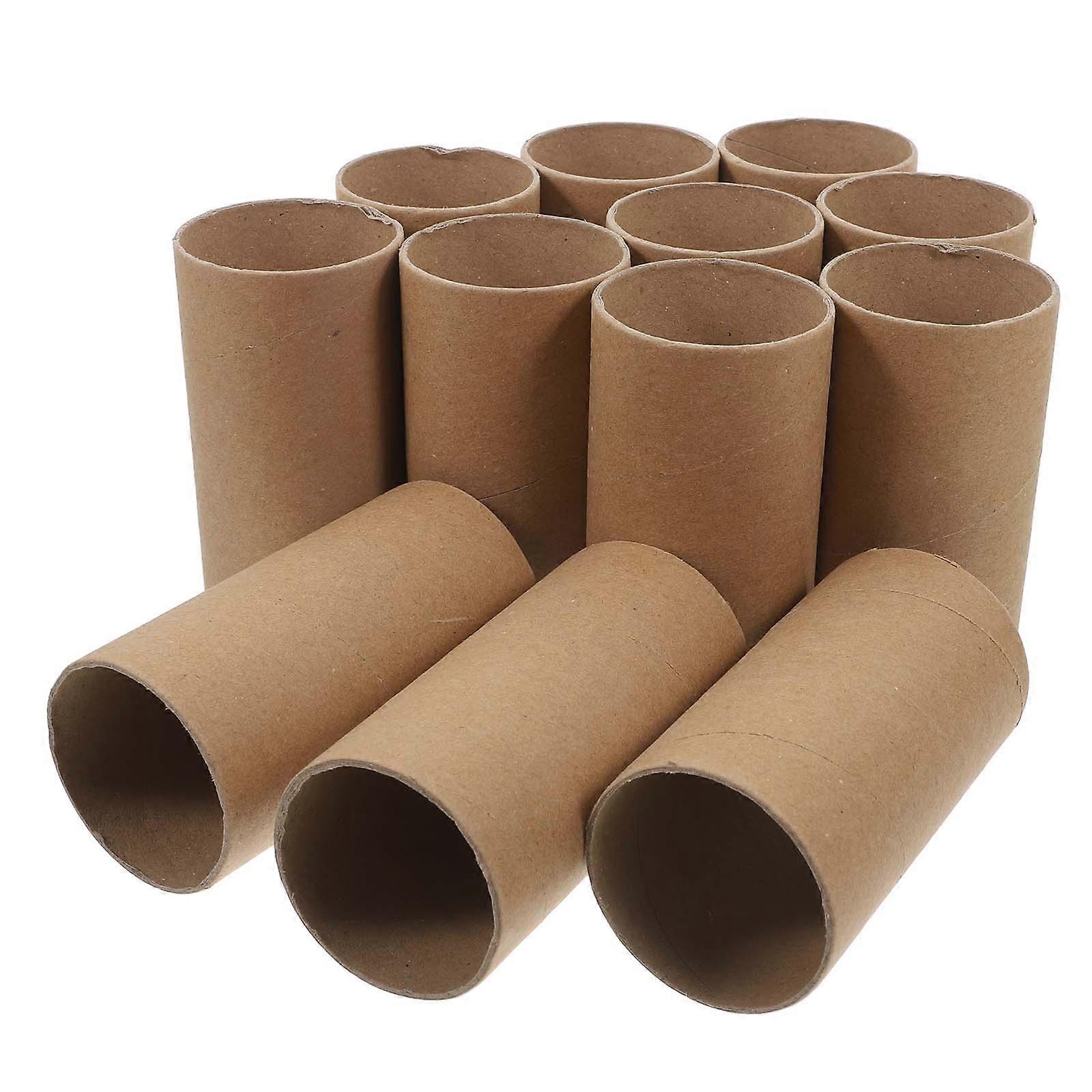 30PCS Artisanat Rouleaux Créatif Amusant Tubes En Carton pour Bricolage Art et Artisanat Enfants Dessin (Couleur Bois)