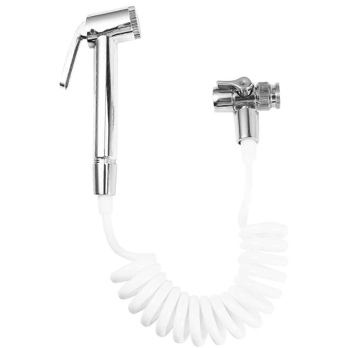 Shower Filter Hard Water Faucet External Shower Hand Toilet Wash Hair Household Use 14.5x6cm Adjustable Length 1Pack