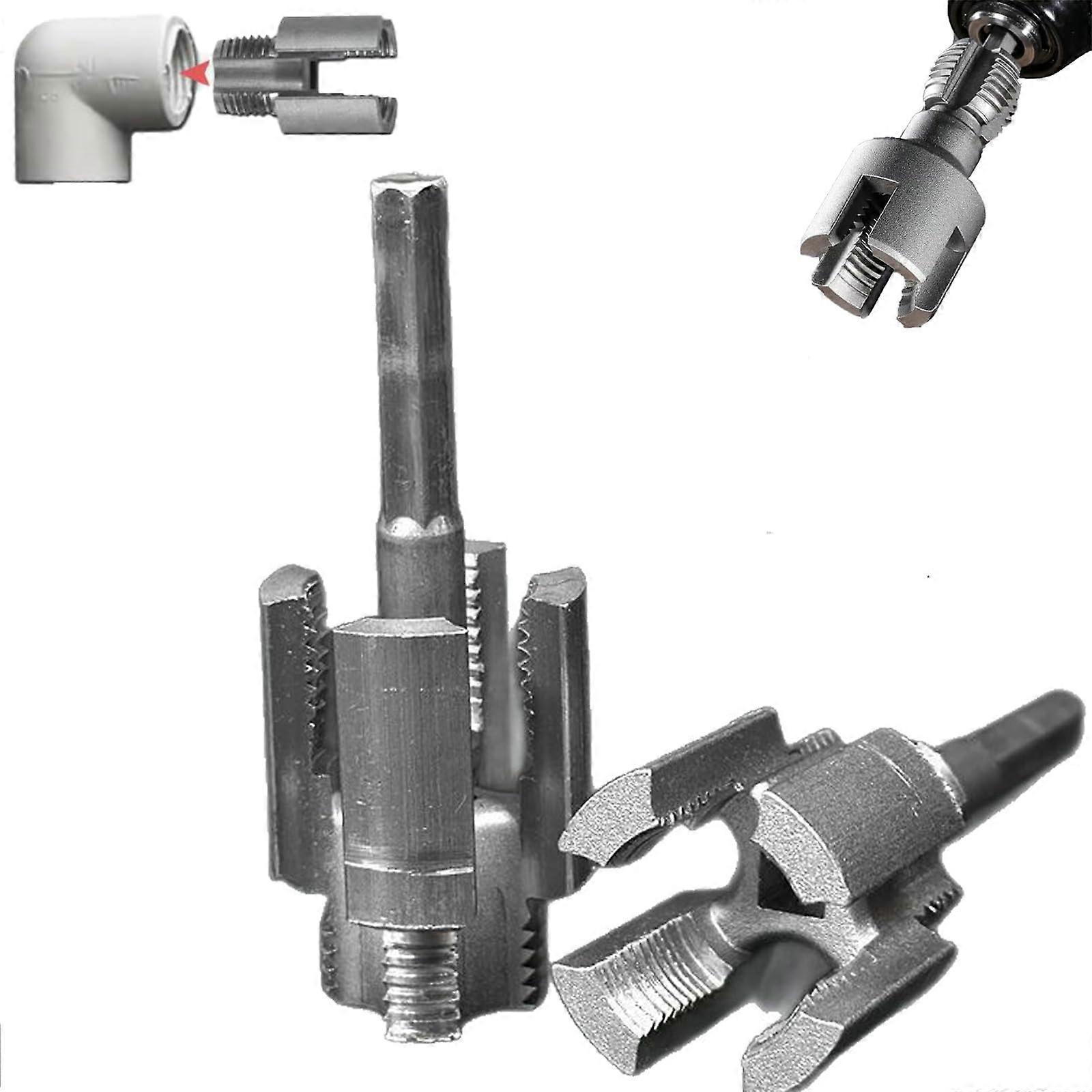 PVC Pipe Threader Kit, 1/2' 3/4' for Electric Drill, Plumbing Repairs