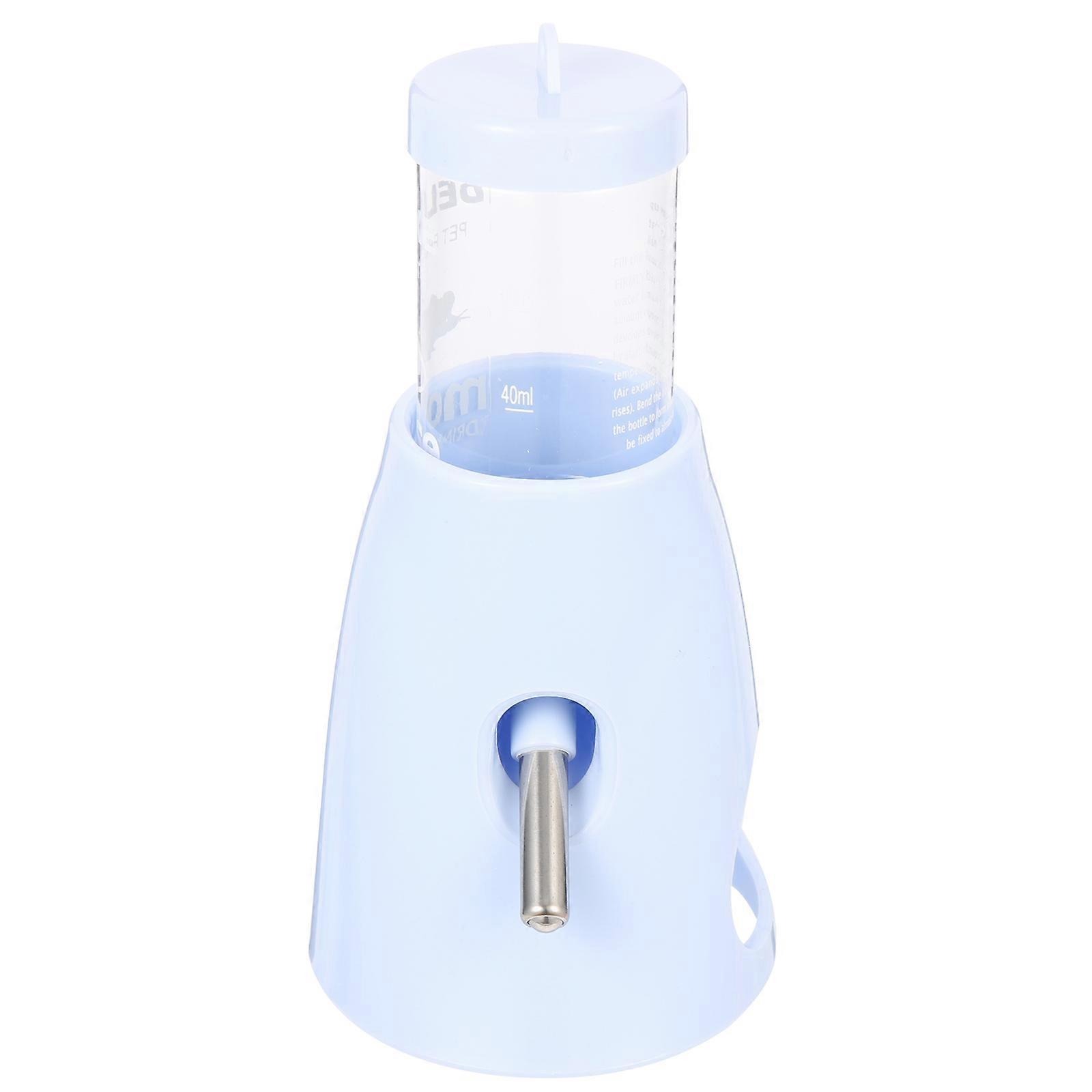 Leakproof Vertical Hamster Waterer with Stand – Durable Non Drip Transparent Bottle for Hamsters, Chinchillas & Small Pets – Mount Dispenser for Home