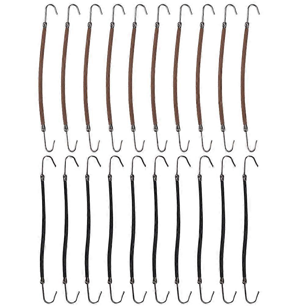 Elastic Hair Ties with Dual Hook Design for Girls in Assorted Colors 20 Pieces