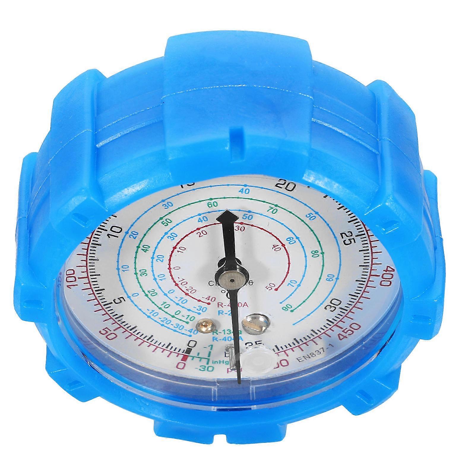 Refrigerant Recharge Gauge for AC with Copper and ABS Material Blue Color