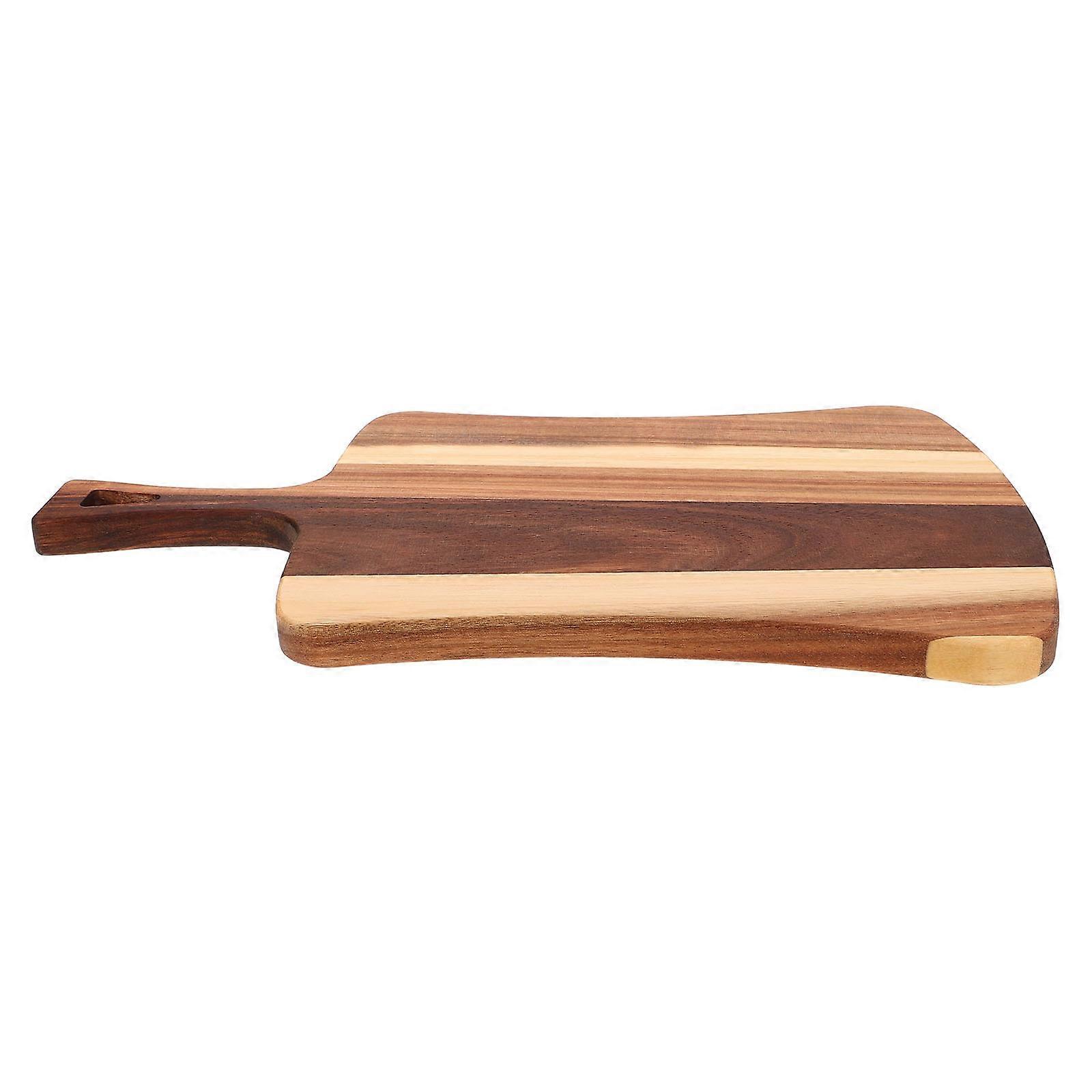 Holzschneidebrett mit Seitengriffen Vielseitiges Charcuterie-Servierbrett für Gemüse, Fleisch, Käse und Obst