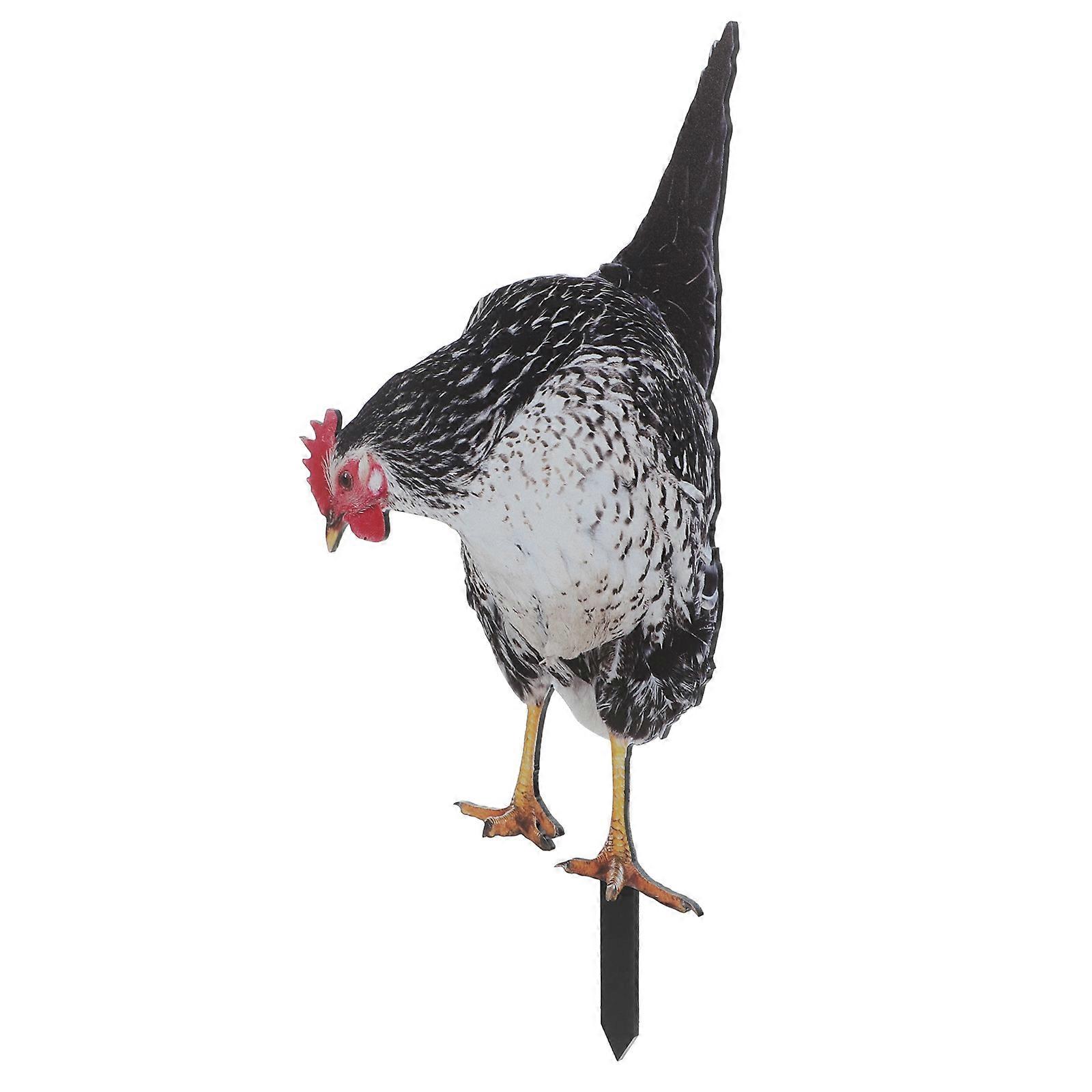 Chicken Garden Decor Realistic Rooster Shape Outdoor Space 1Set